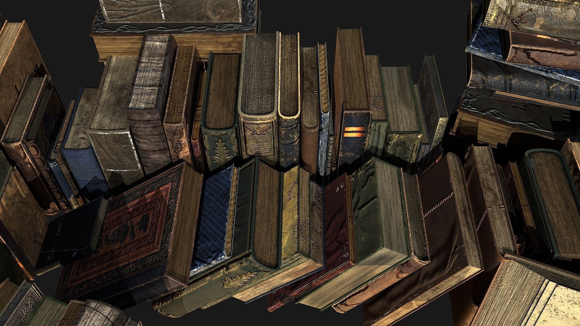 Book  Collective Low-poly 3D model_13