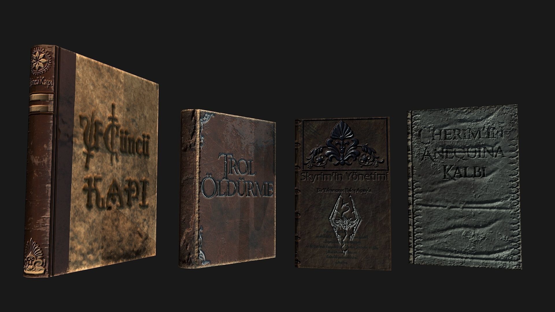 Book  Collective Low-poly 3D model_5