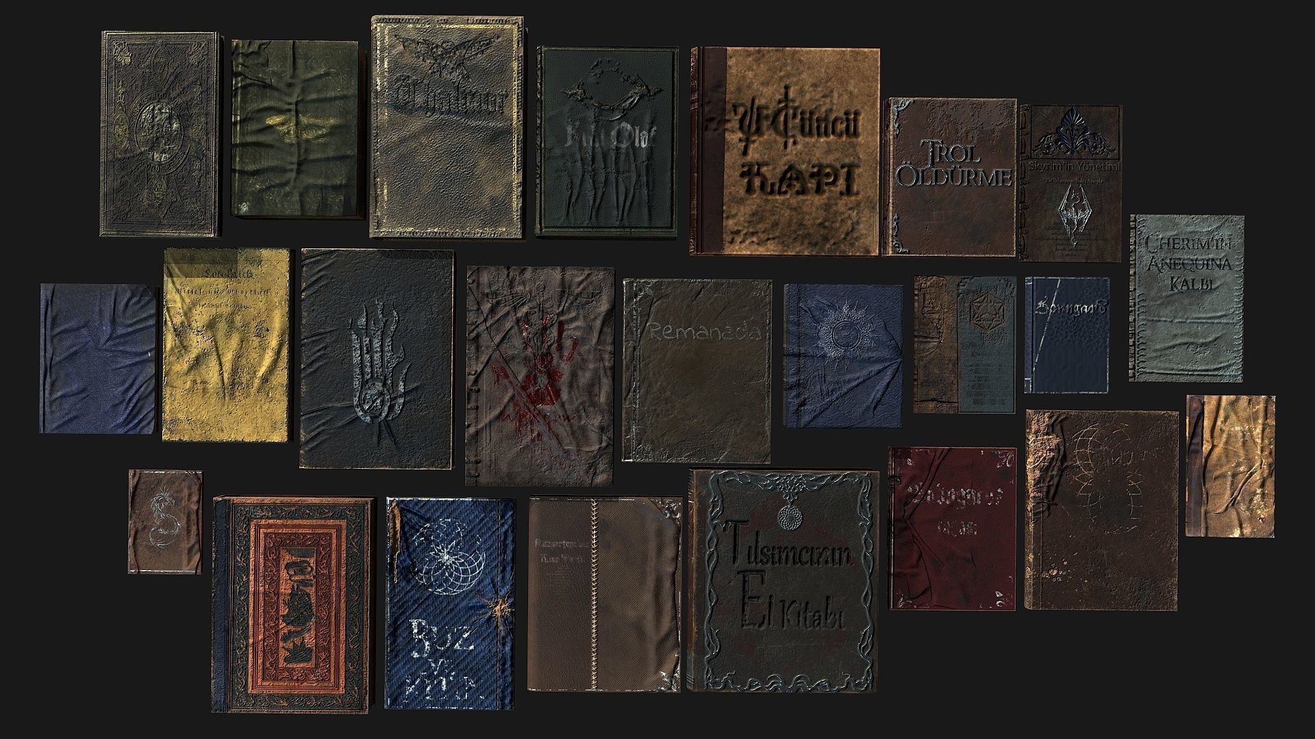 Book  Collective Low-poly 3D model_1