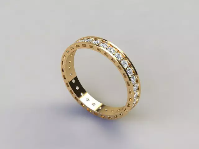  wedding ring 3D print model 3D print model_0