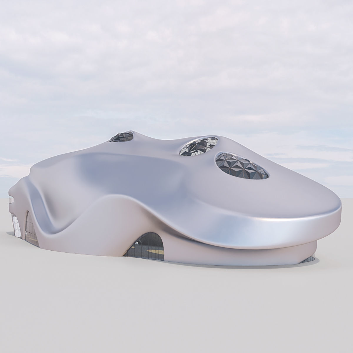 Futuristic building collection 9x 3 _8