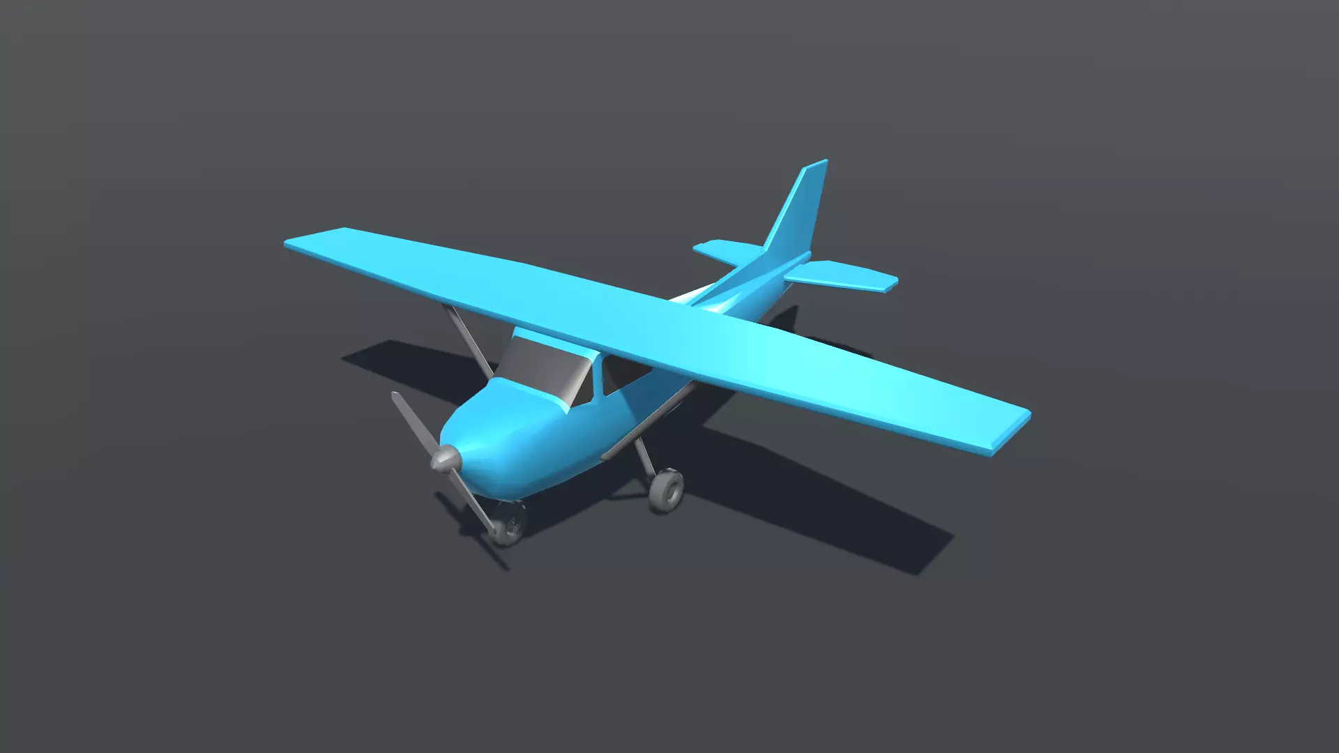Plane lowpoly airplane Low-poly 3D model_0