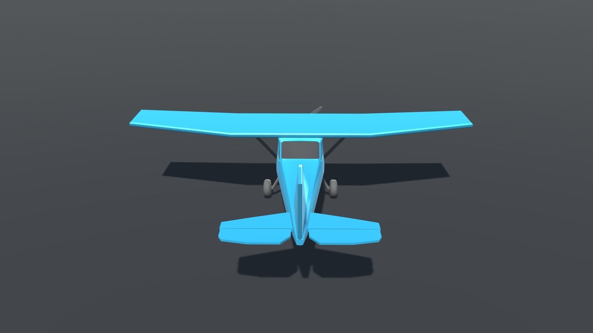 Plane lowpoly airplane Low-poly 3D model_1