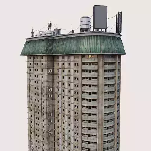 Building Skyscraper City Town Downtown Office Space Work Street