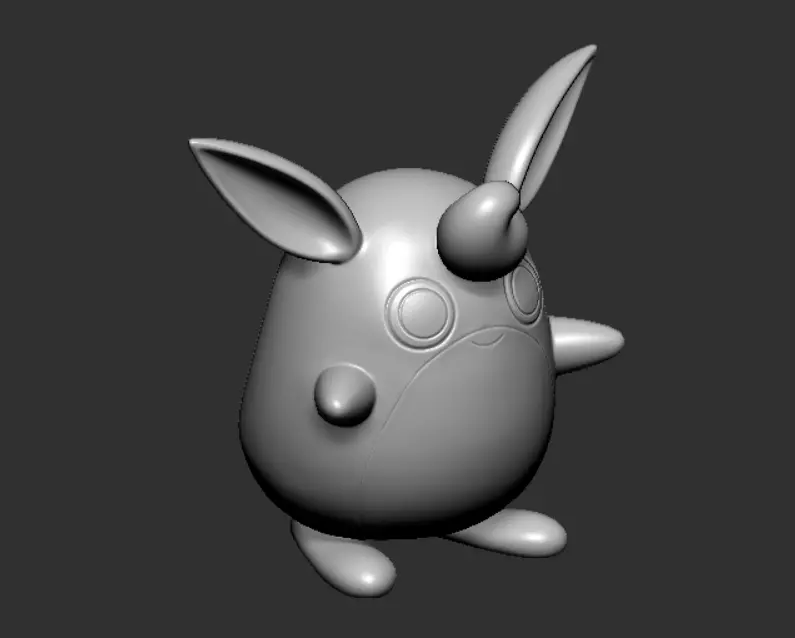 Wigglytuff Pokemon Scale World figure 3D print model