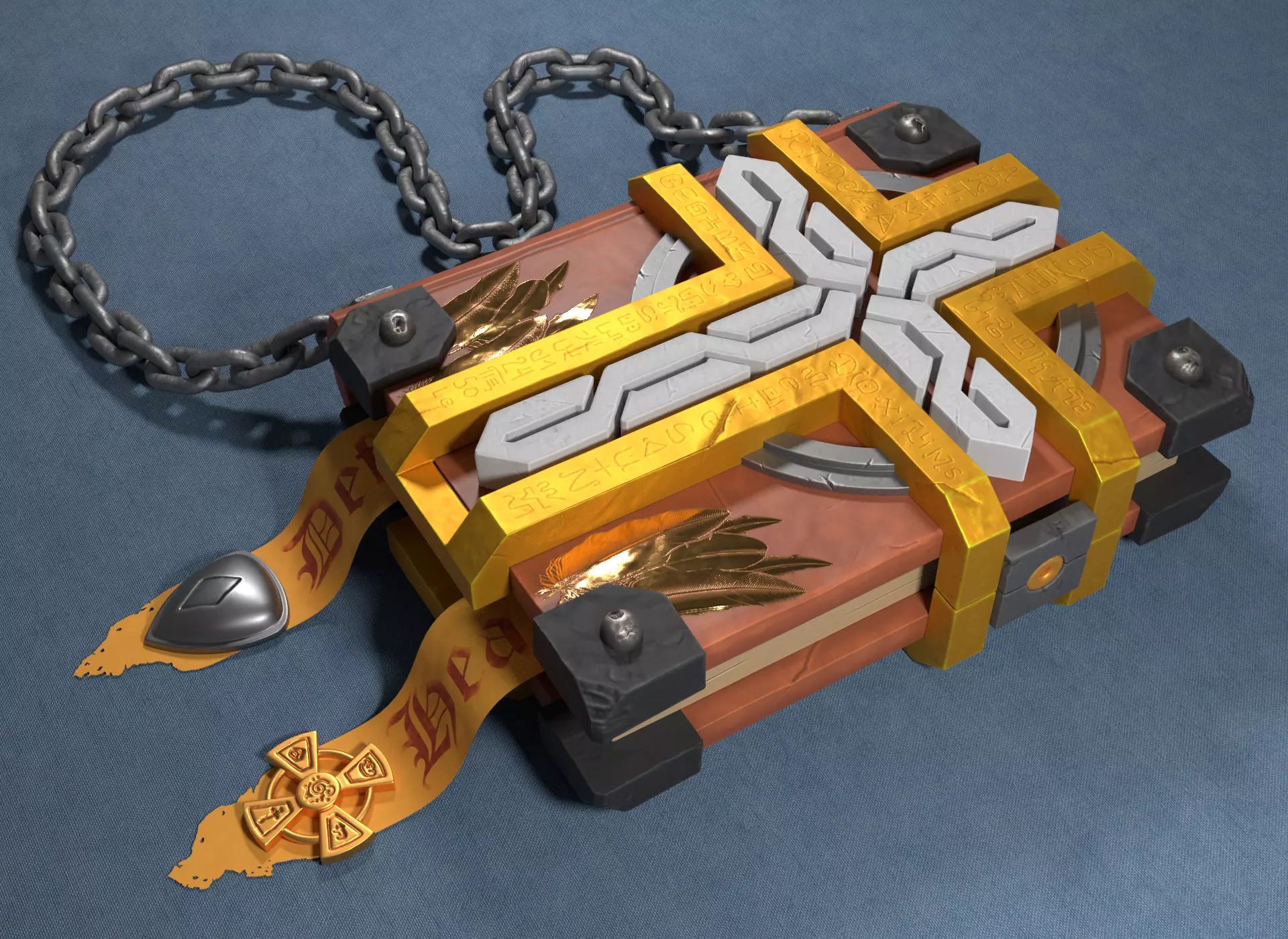 Stylized Spell Book Holy Bible Magic Ancient Game Ready PBR Low-poly 3D model_0