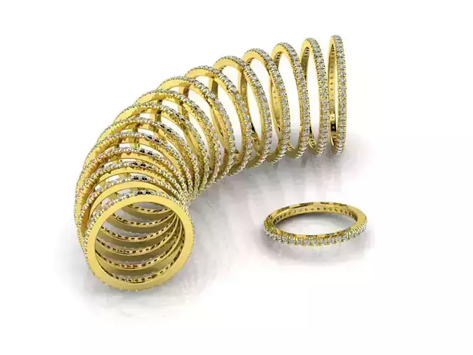 Jewelry Bands 1 1 mm ALL SIZES 3D print model