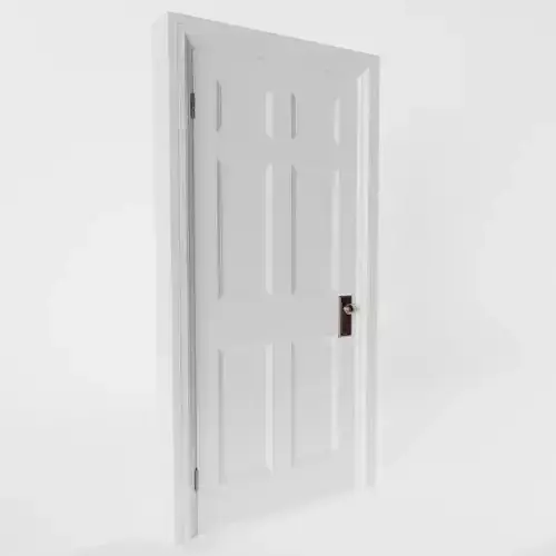 White Victorian Solid Panel Internal Door