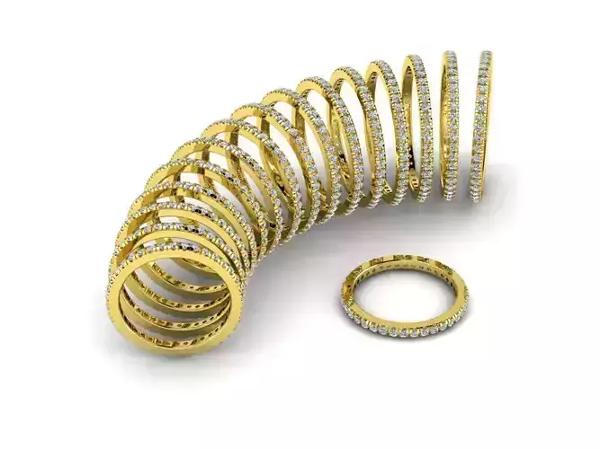 Jewelry Bands 1 2 mm ALL SIZES 3D print model