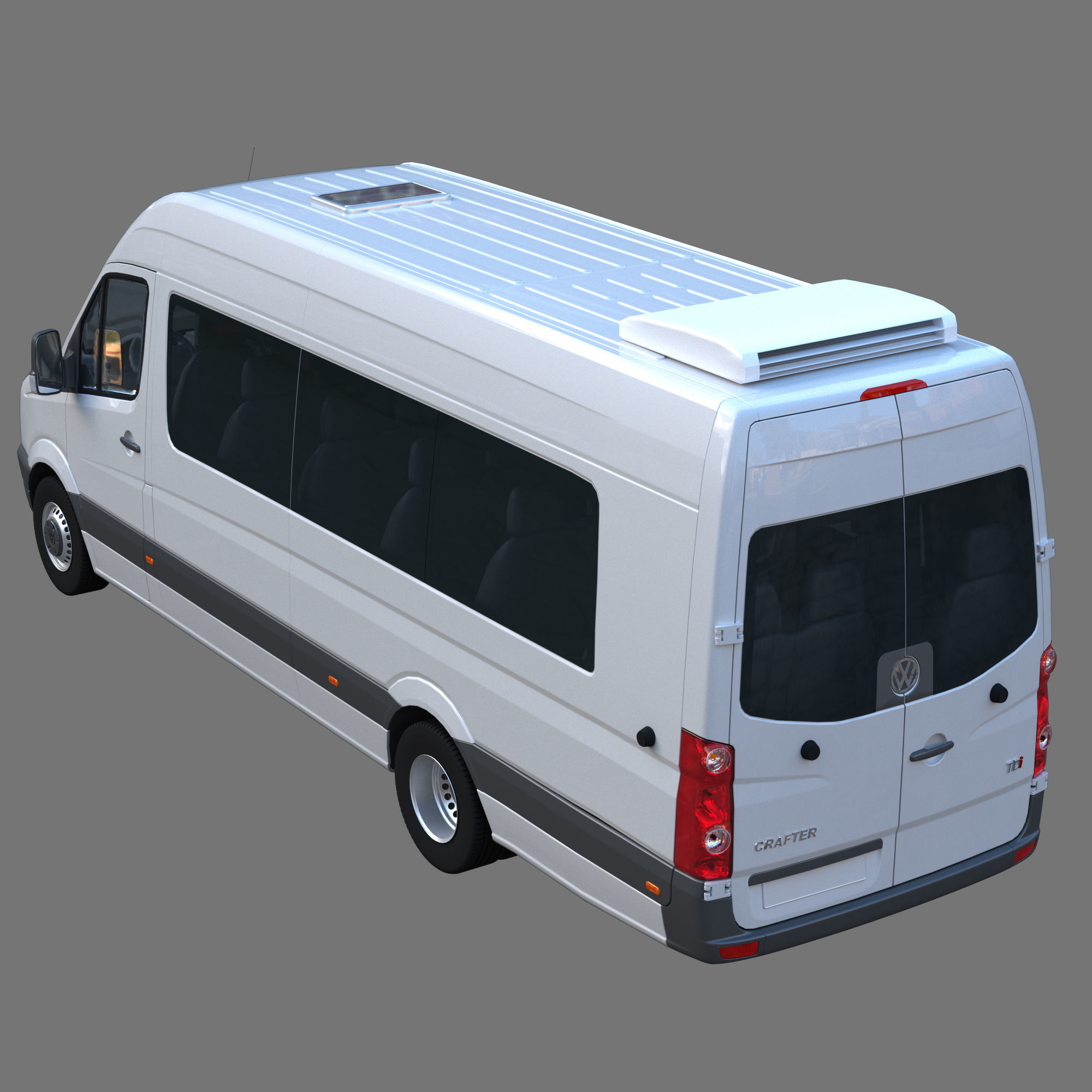 Passenger minibus VW Crafter 50 3D model_2