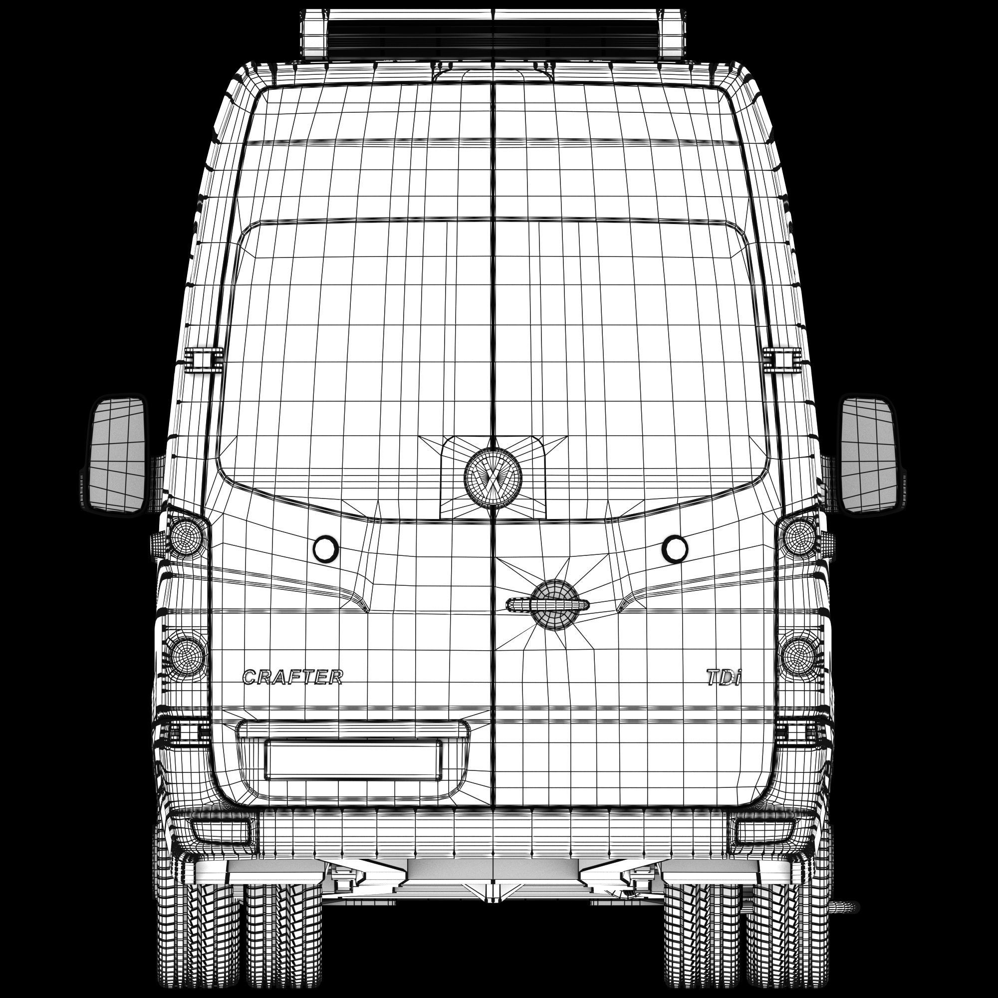 Passenger minibus VW Crafter 50 3D model_10