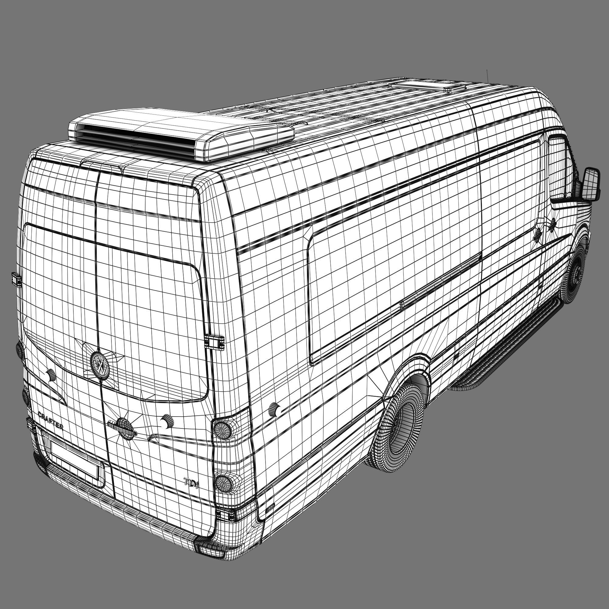 Passenger minibus VW Crafter 50 3D model_20