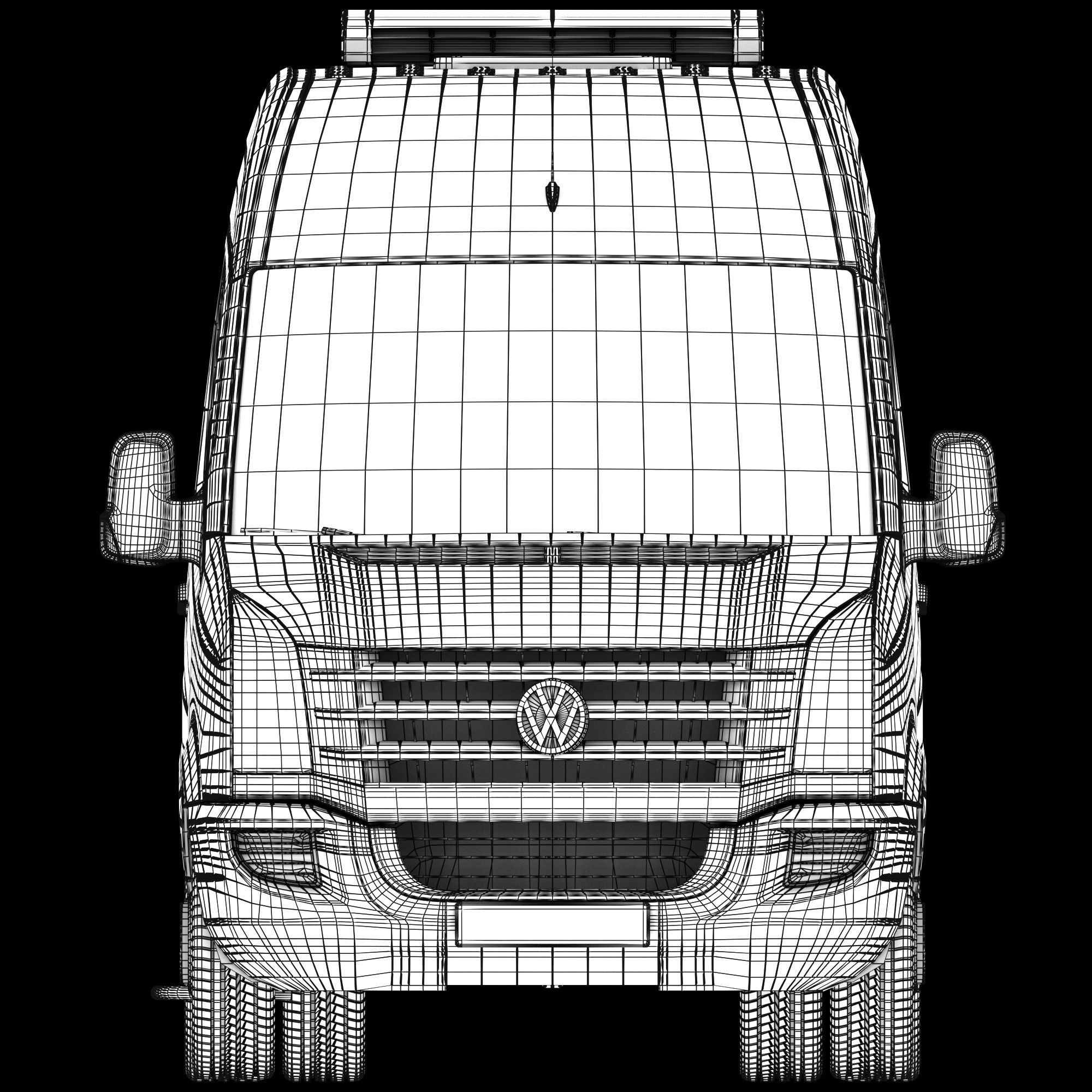 Passenger minibus VW Crafter 50 3D model_8