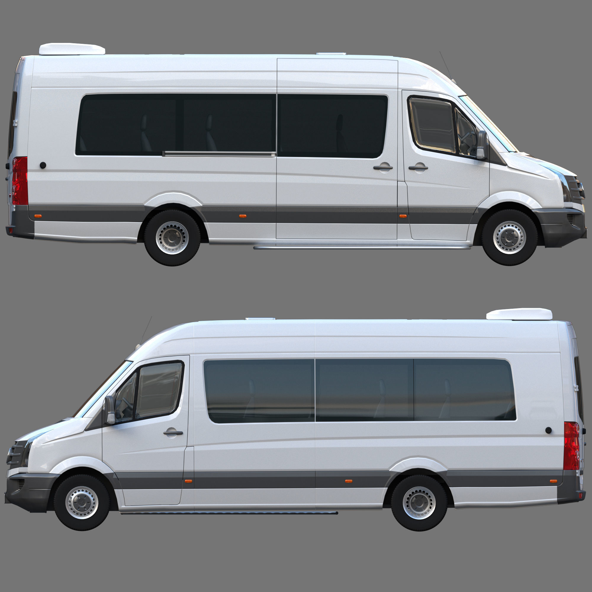 Passenger minibus VW Crafter 50 3D model_22