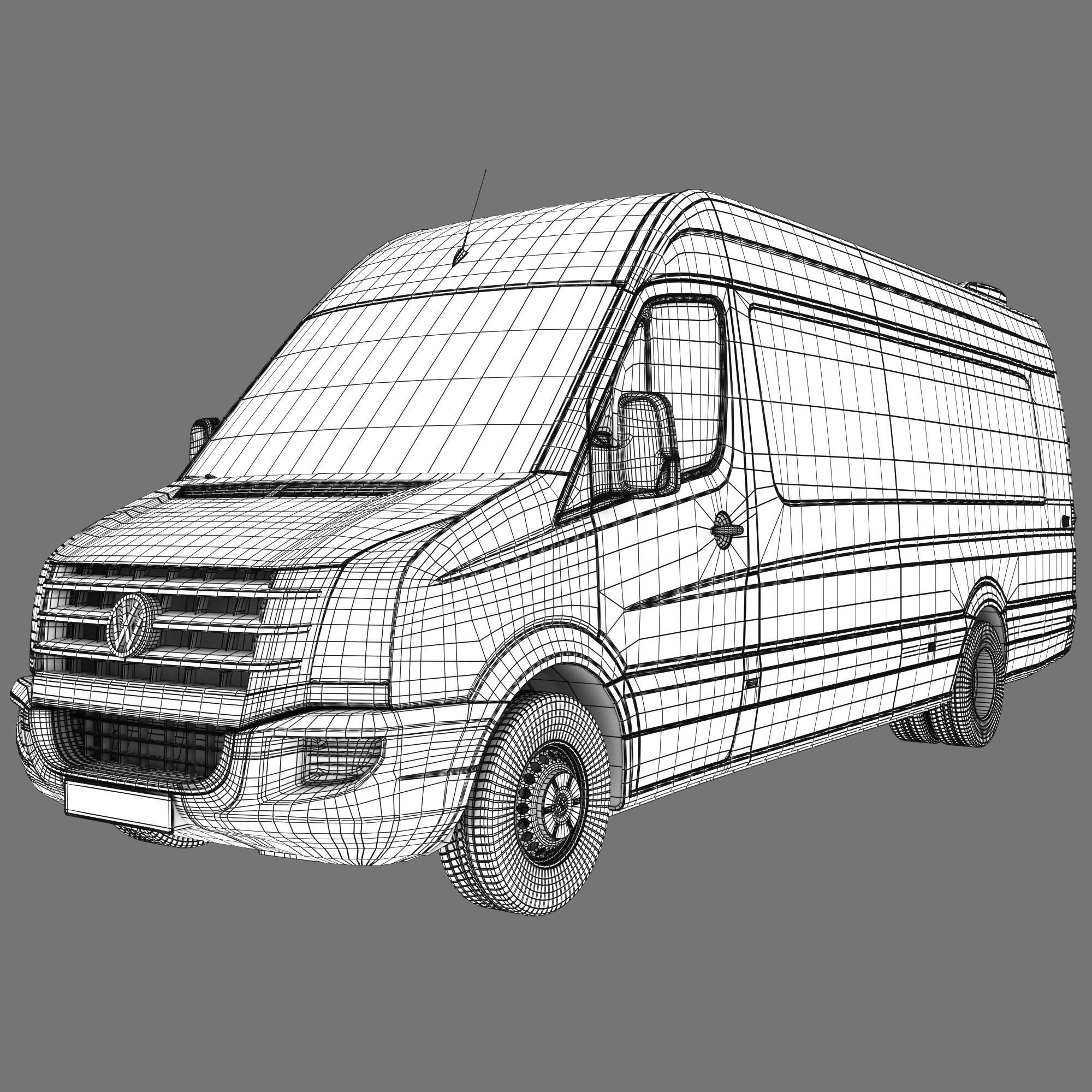 Passenger minibus VW Crafter 50 3D model_18