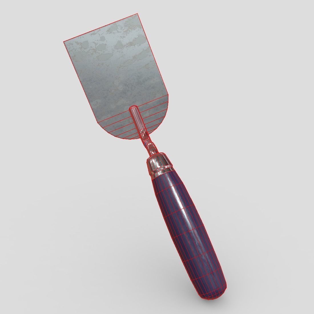 Plaster Spatula Low-poly 3D model_4