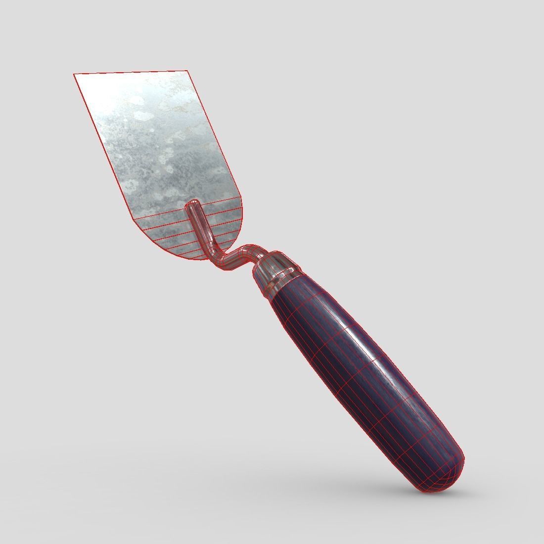 Plaster Spatula Low-poly 3D model_2