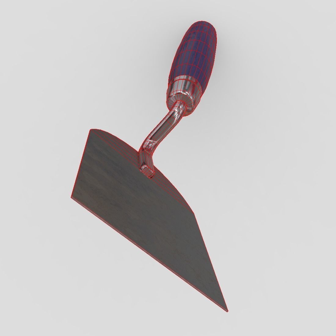 Plaster Spatula Low-poly 3D model_10