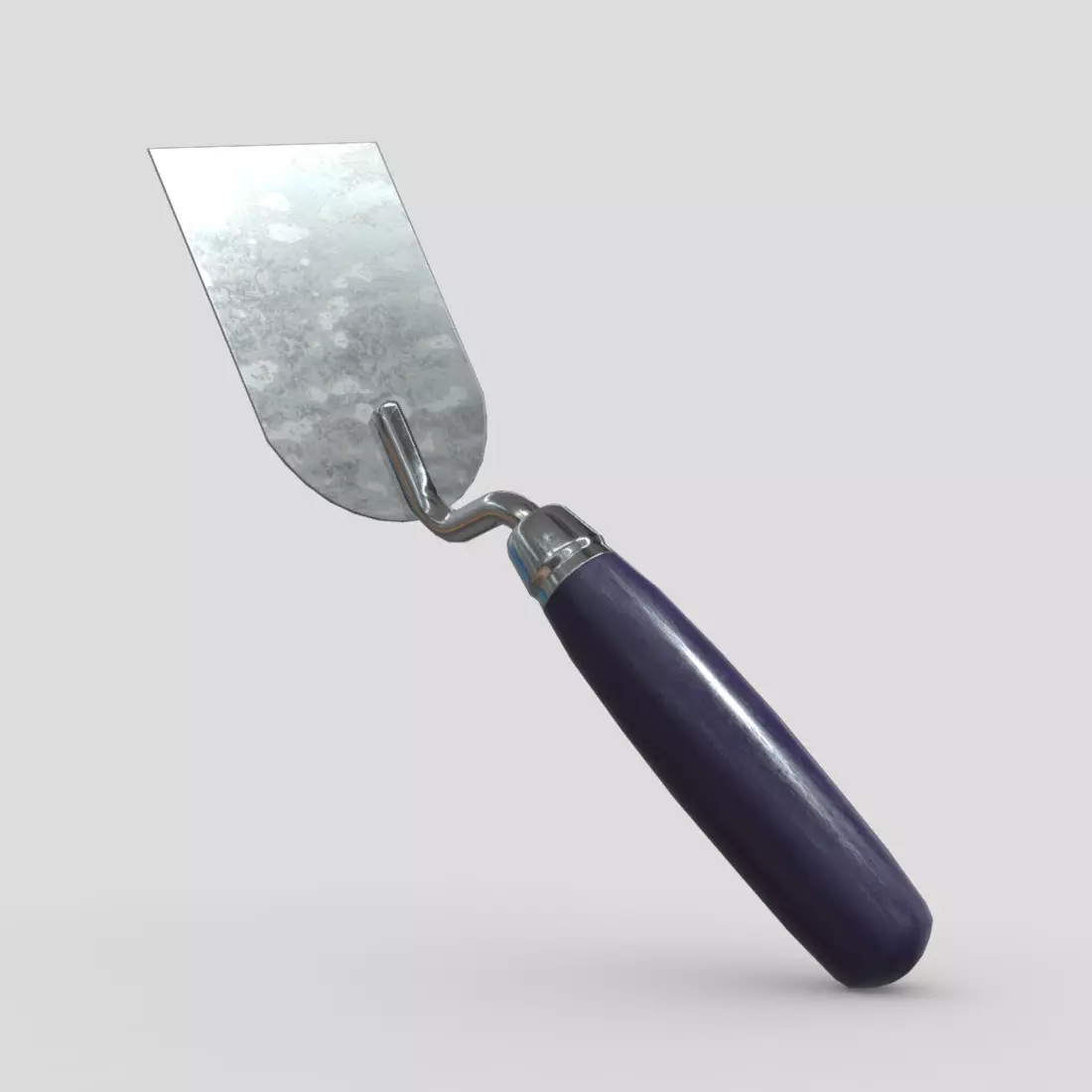 Plaster Spatula Low-poly 3D model_0