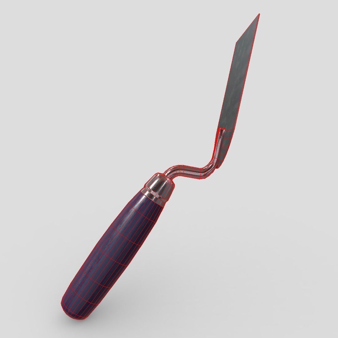 Plaster Spatula Low-poly 3D model_6