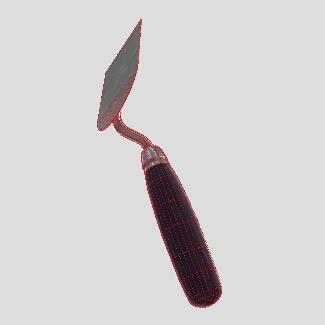 Plaster Spatula Low-poly 3D model_8
