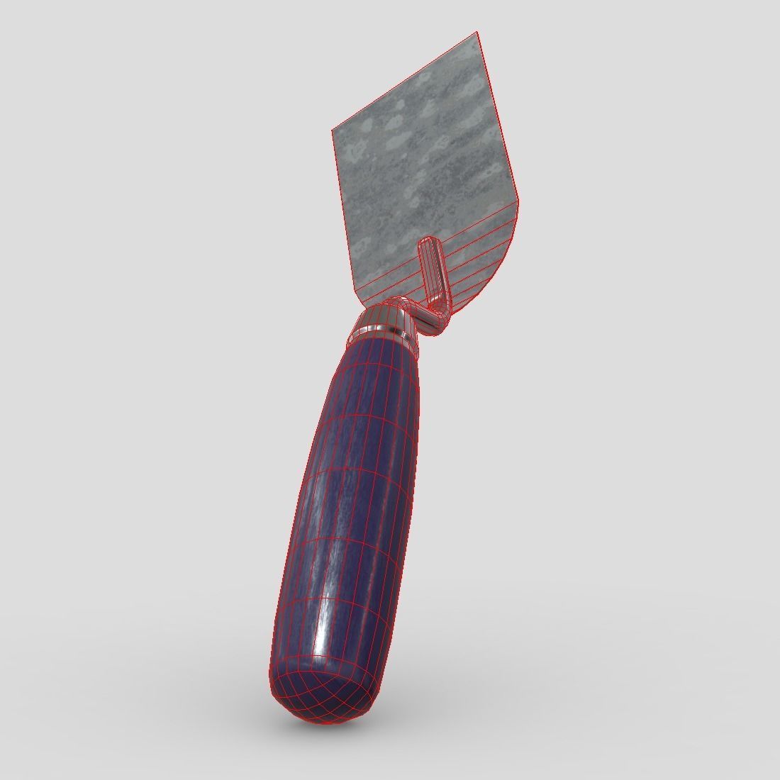Plaster Spatula Low-poly 3D model_12