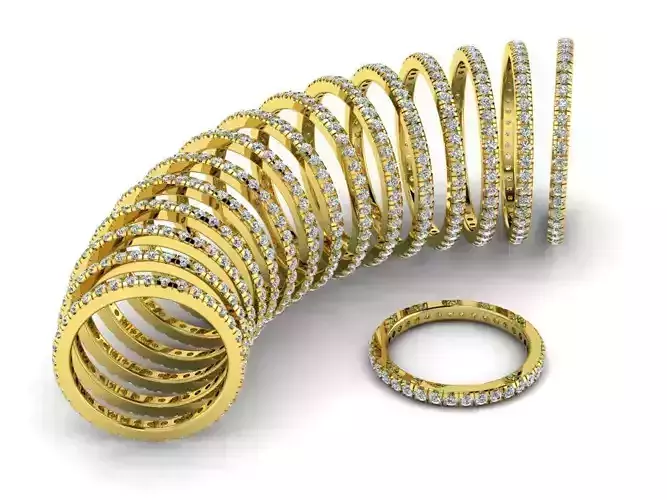 Jewelry Bands 1 3 mm ALL SIZES 3D print model