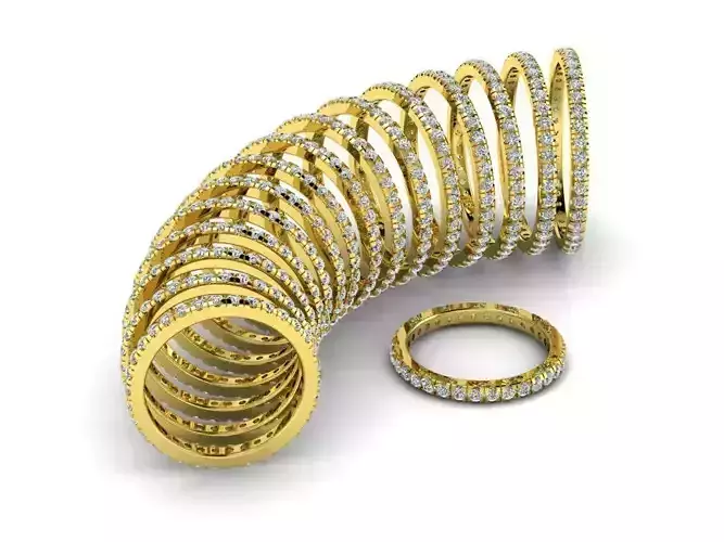 Jewelry Bands 1 4 mm ALL SIZES 3D print model