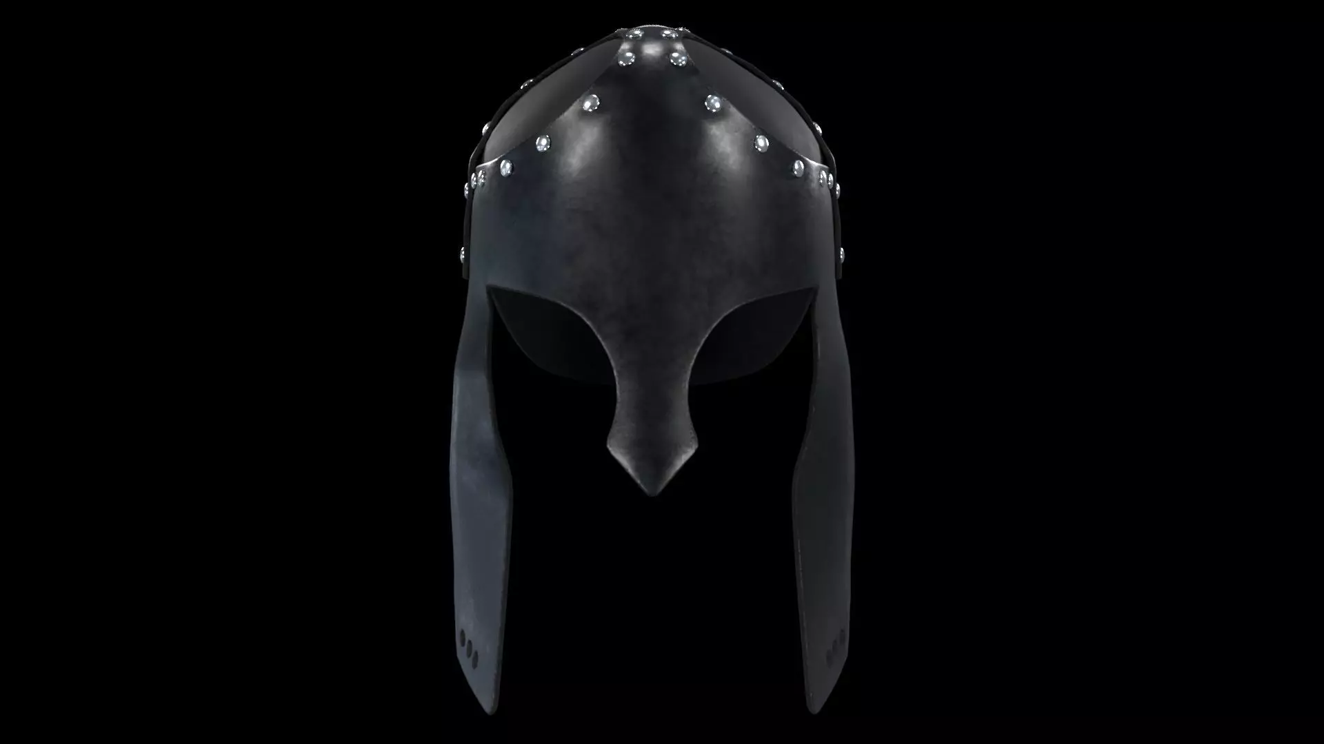 Leather Greek or Spartan Helmet Low-poly 3D model