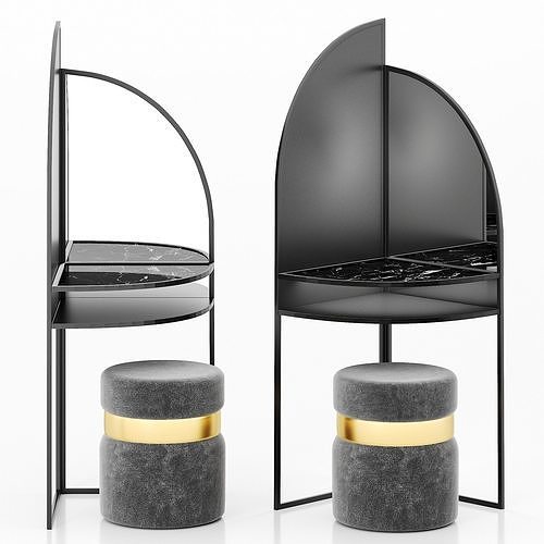 Dressing table with ottoman Palazzo 3D model