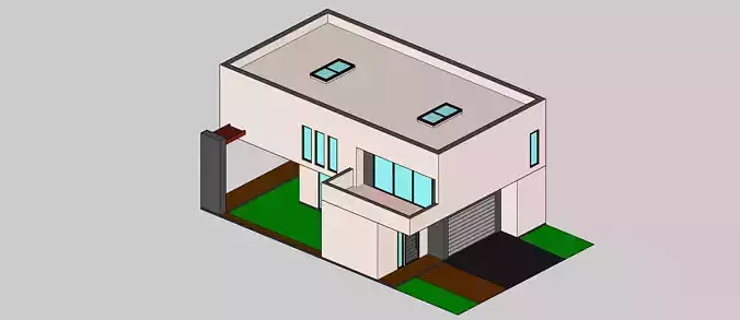 Low Poly Houses - ED Model 1 Low-poly 3D model