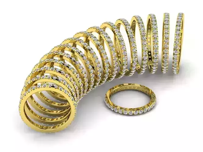 Jewelry Bands 1 5 mm ALL SIZES 3D print model