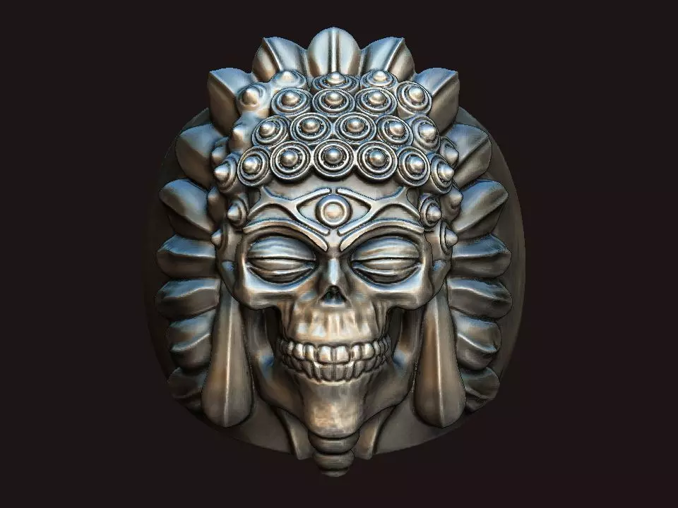 BUDDHA SKULL RING 3D print model_0