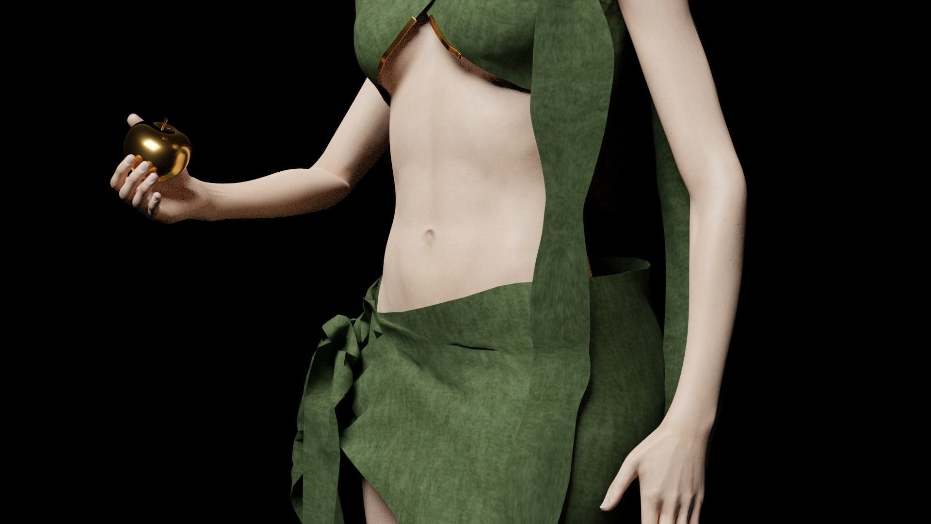 Aphrodite Rigged 3D Model  Free low-poly 3D model_10