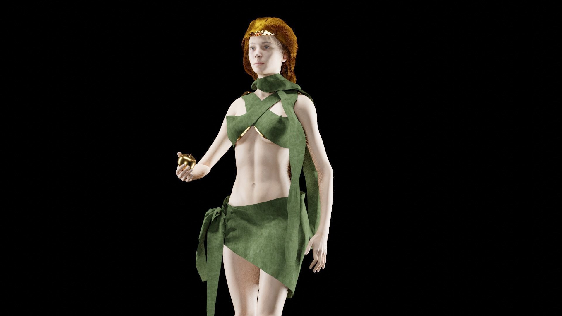 Aphrodite Rigged 3D Model  Free low-poly 3D model_3