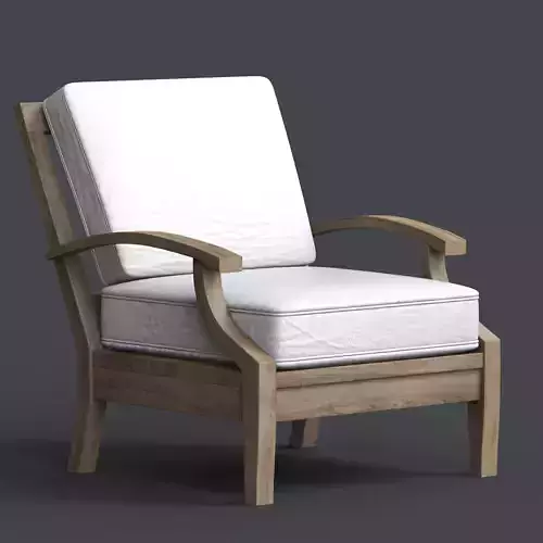 Santa Monica Teak Classic Lounge Chair 3D model