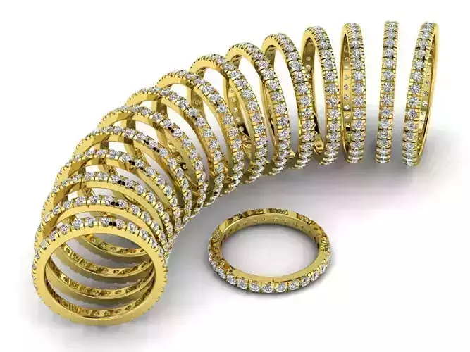 Jewelry Bands 1 6 mm ALL SIZES 3D print model