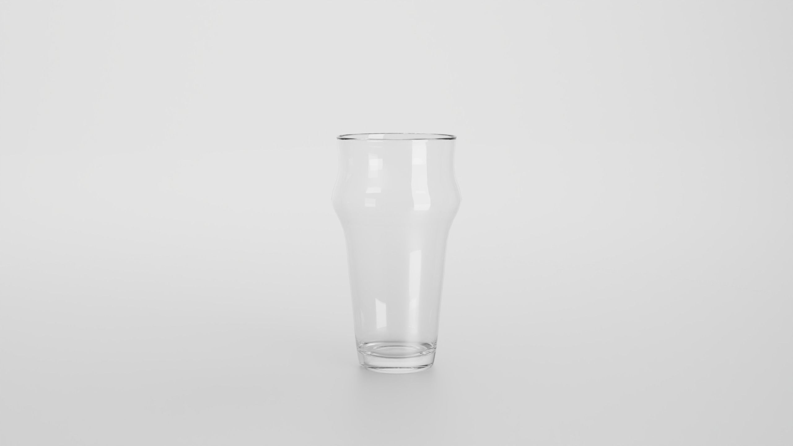 Pint glass Low-poly 3D model_2