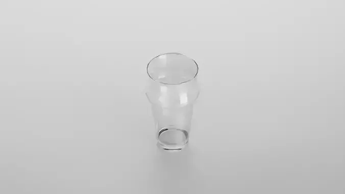 Pint glass Low-poly 3D model