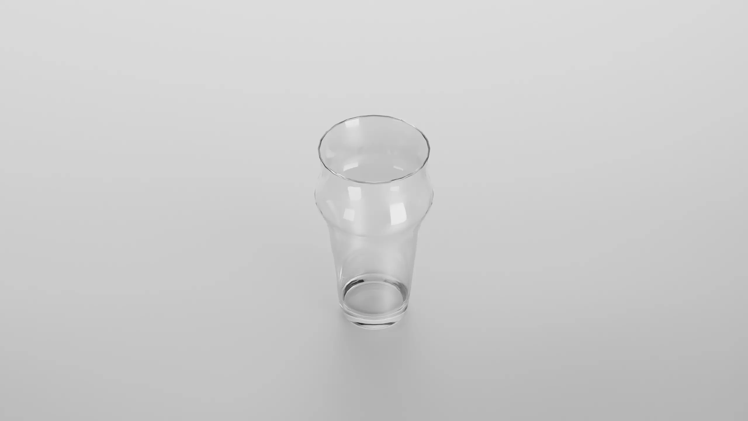 Pint glass Low-poly 3D model_0