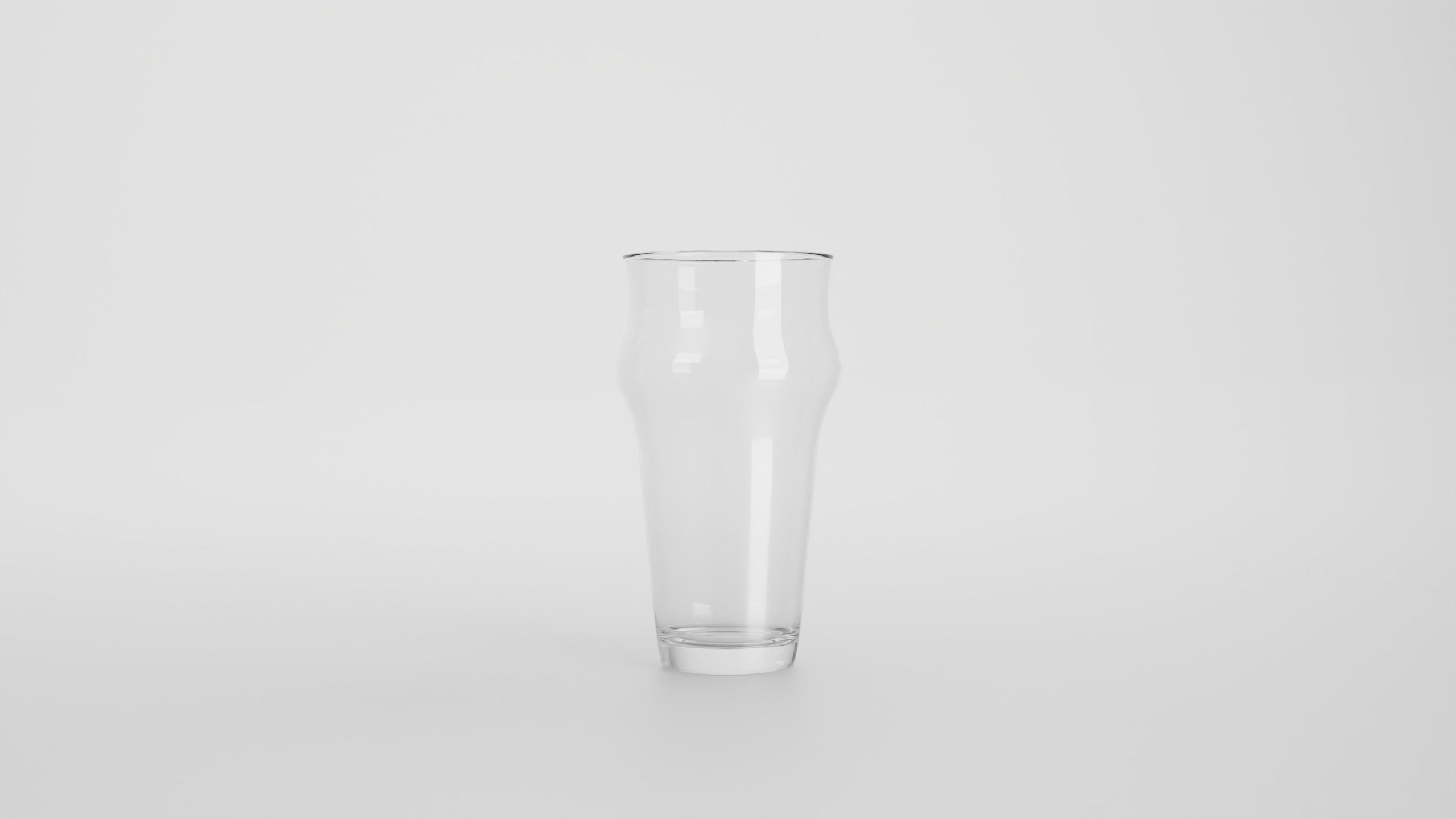 Pint glass Low-poly 3D model_3