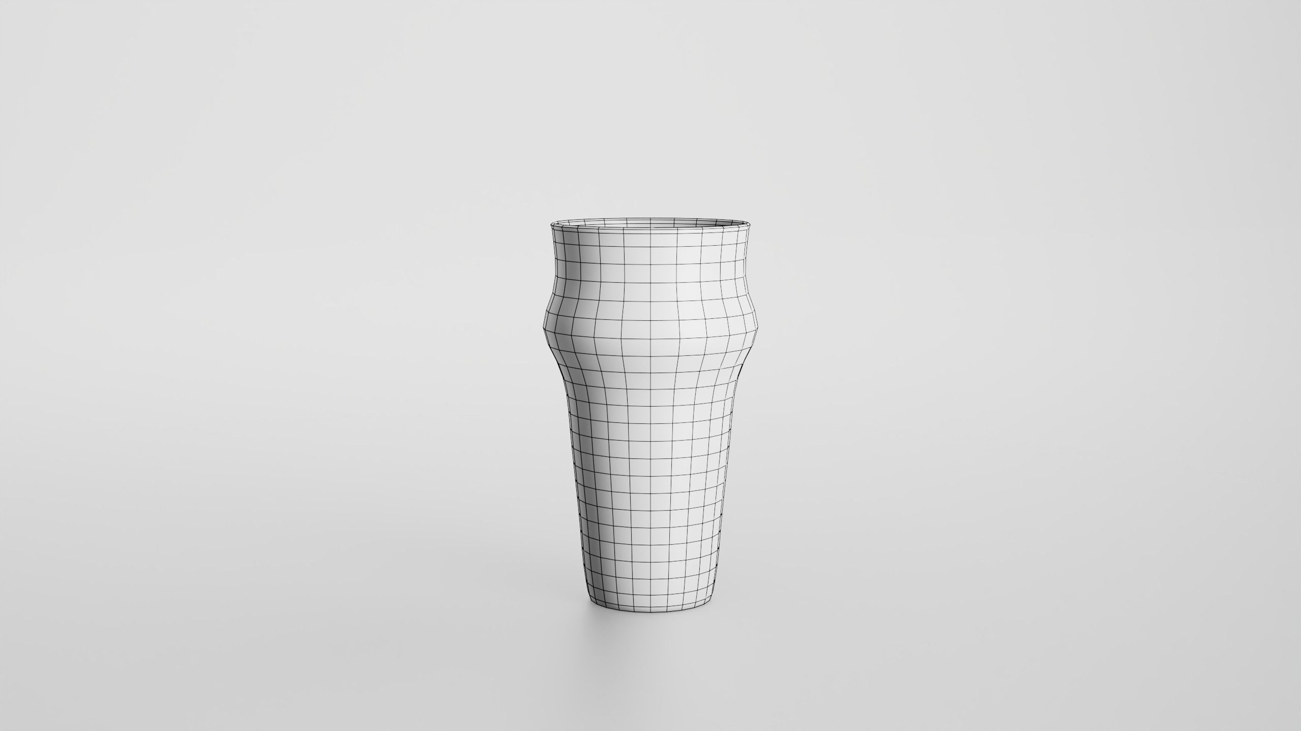 Pint glass Low-poly 3D model_12