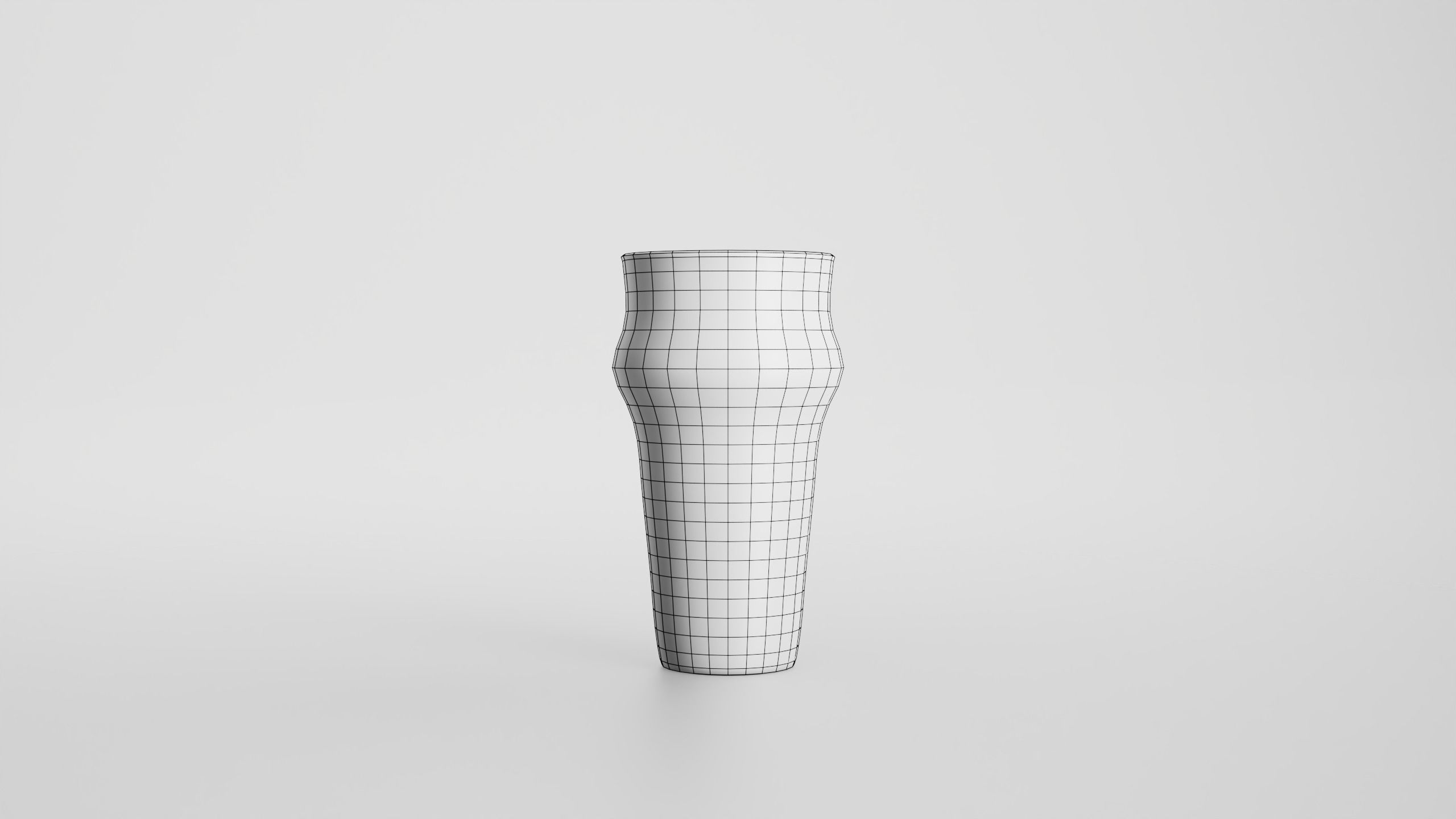 Pint glass Low-poly 3D model_13