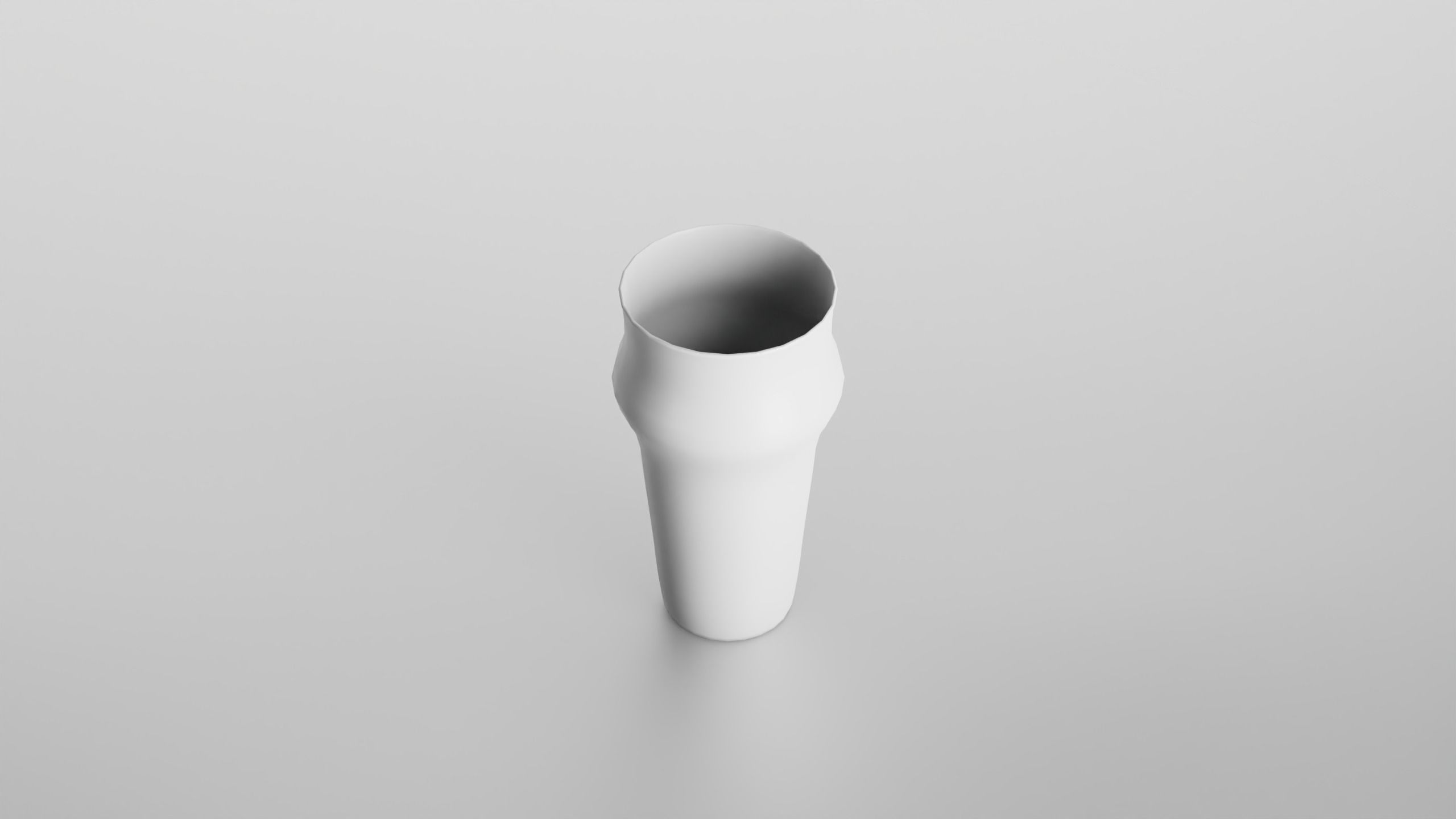Pint glass Low-poly 3D model_6