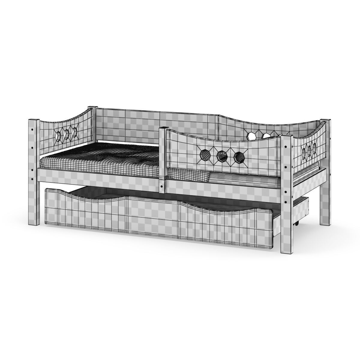 Legenda KM15 with BM01 and YM03 childrens bed 3D model_8