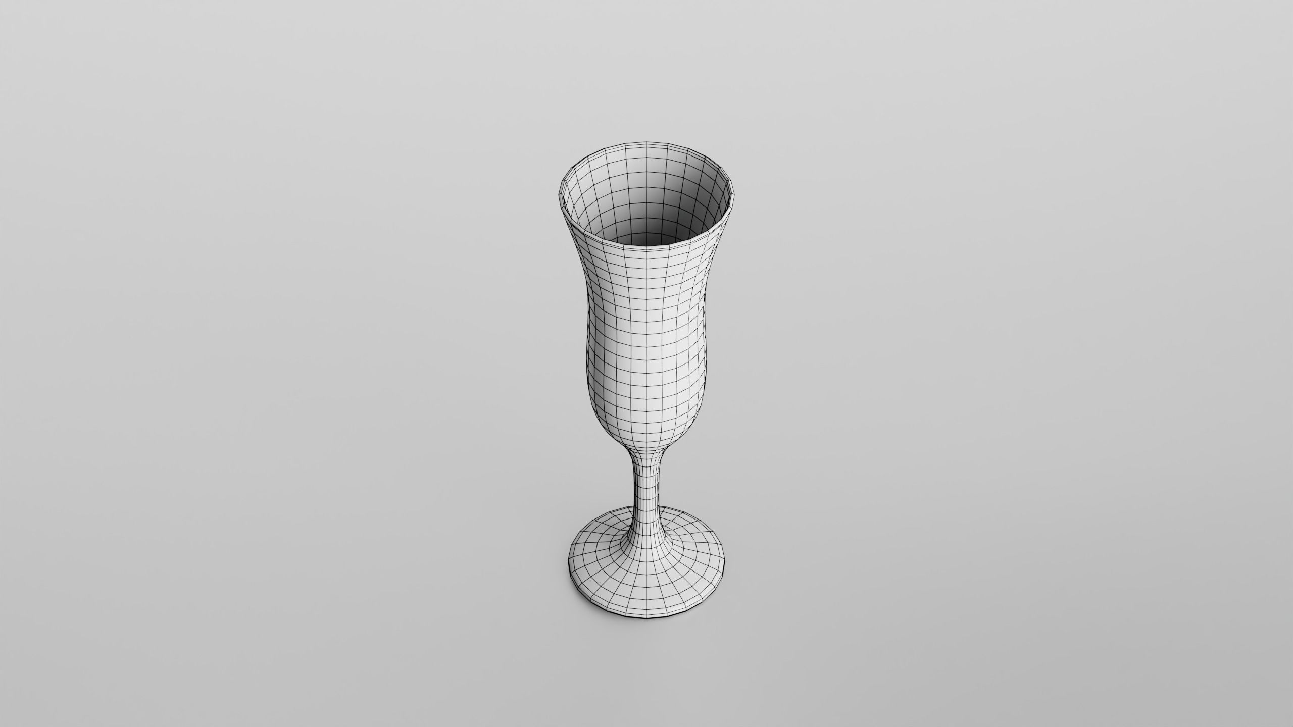 Pousse cafe glass Low-poly 3D model_11