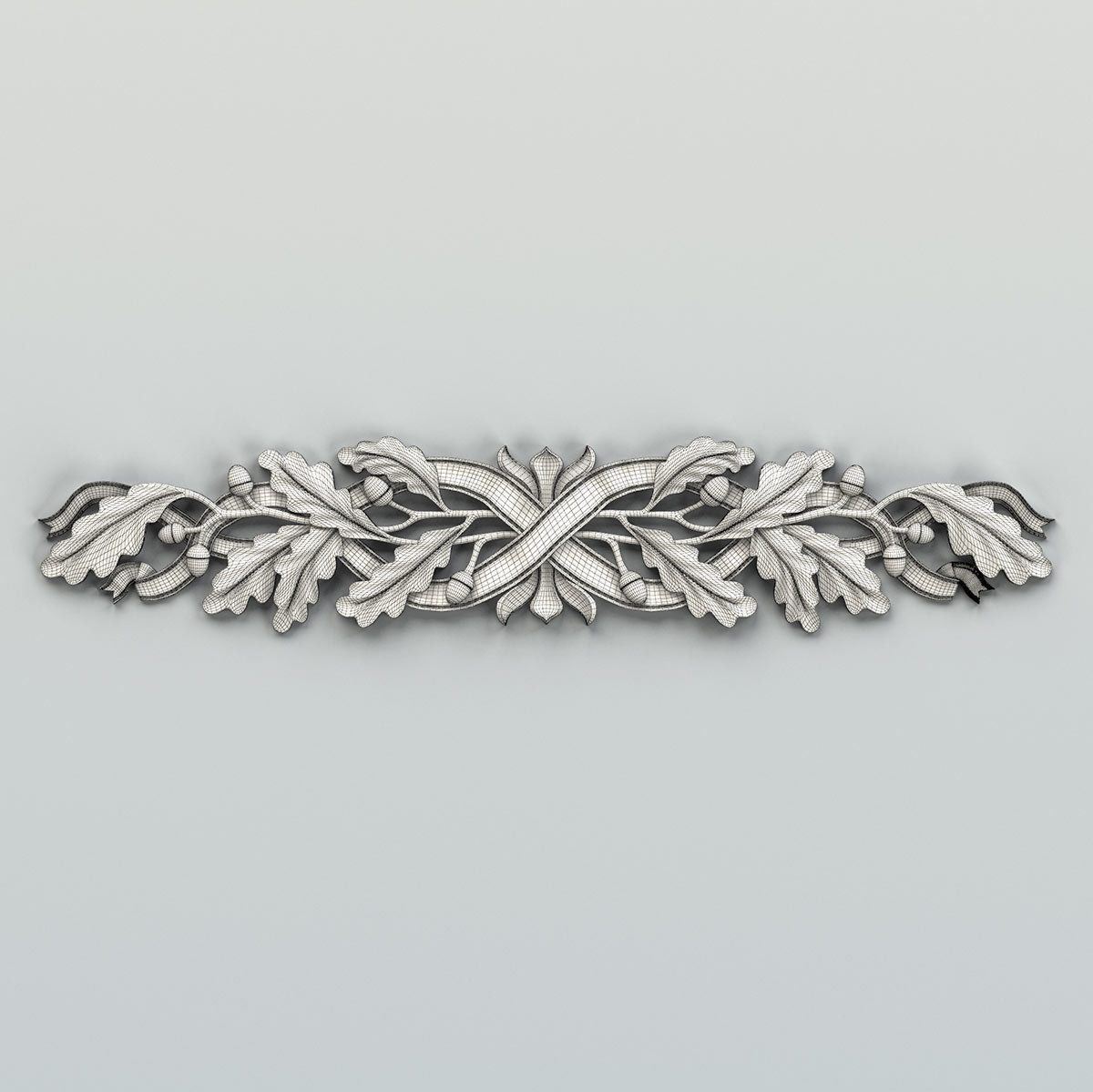 Carved decor horizontal 038 3D model_6