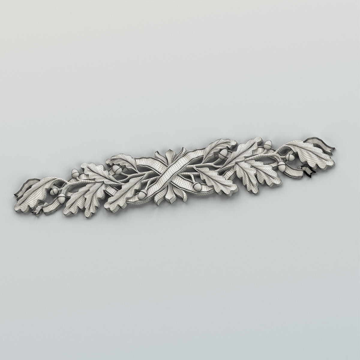 Carved decor horizontal 038 3D model_8
