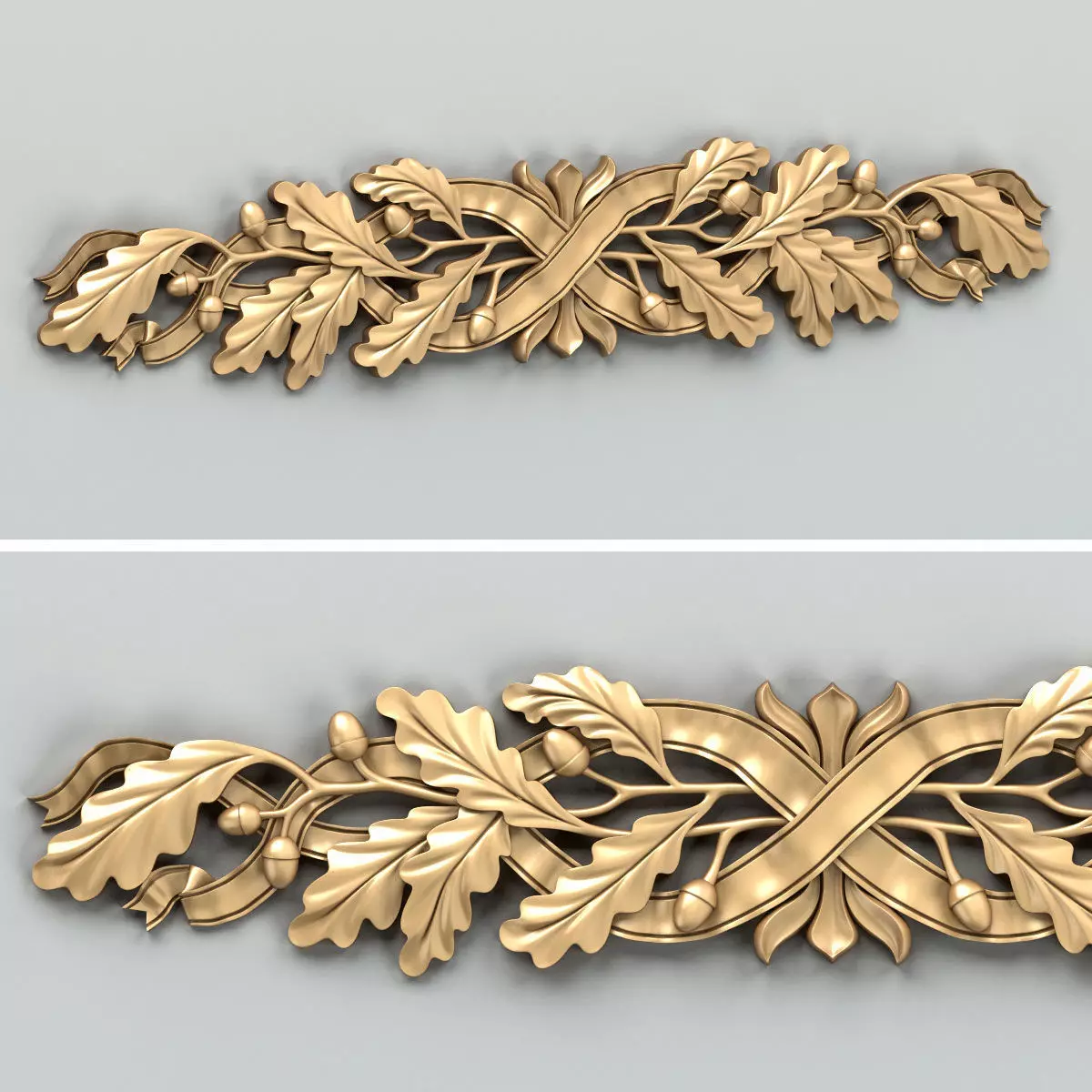 Carved decor horizontal 038 3D model_0