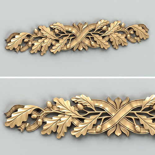 Carved decor horizontal 038 3D model